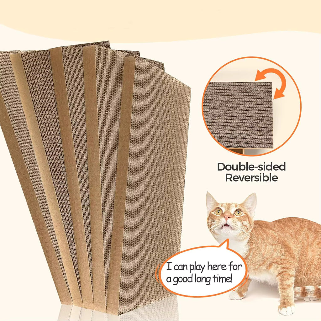 5-Layer Cardboard Cat Scratcher & Lounge Bed — Durable Furniture Protector