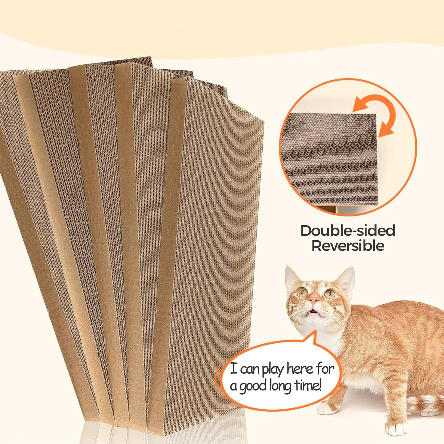 5-Layer Cardboard Cat Scratcher & Lounge Bed — Durable Furniture Protector